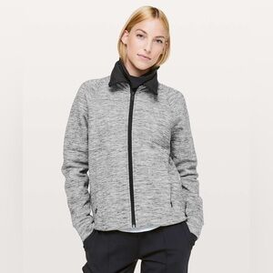 Lululemon Snuggle Up Jacket -
Heathered Space Dyed Black Slub